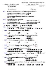 Đề kiểm tra 1 tiết Chương 1 môn Hình học Lớp 10 - Mã đề 551 - Năm học 2015-2016 - Trường THPT Lê Hữu Trác